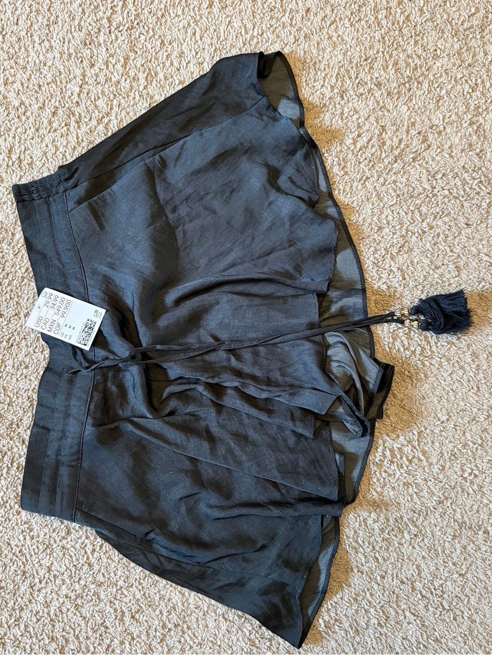 H&M beach wear black shorts